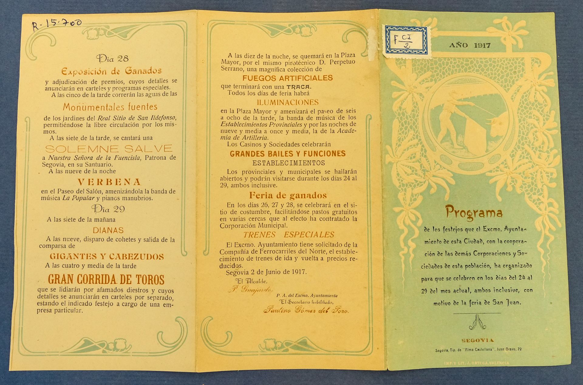 Los programas de las Ferias 8 21062024 Carteles Fiestas Segovia Antiguos Fotografia Miguel Angel Fernandez 21