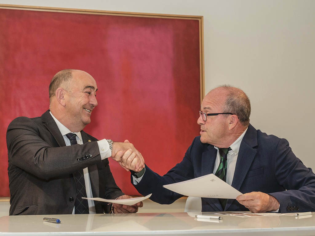 Firma del convenio entre el Consorcio del Museo de Arte Contemporáneo 'Esteban Vicente' y la Gerencia de Asistencia Sanitaria de Segovia. / KAMARERO