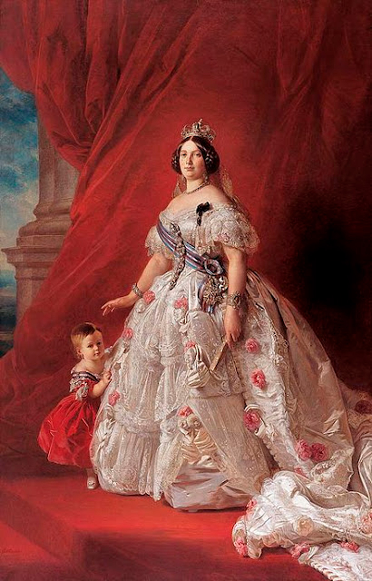 La Reina Isabel II de España por Franz Xavier Winterhalter,1852