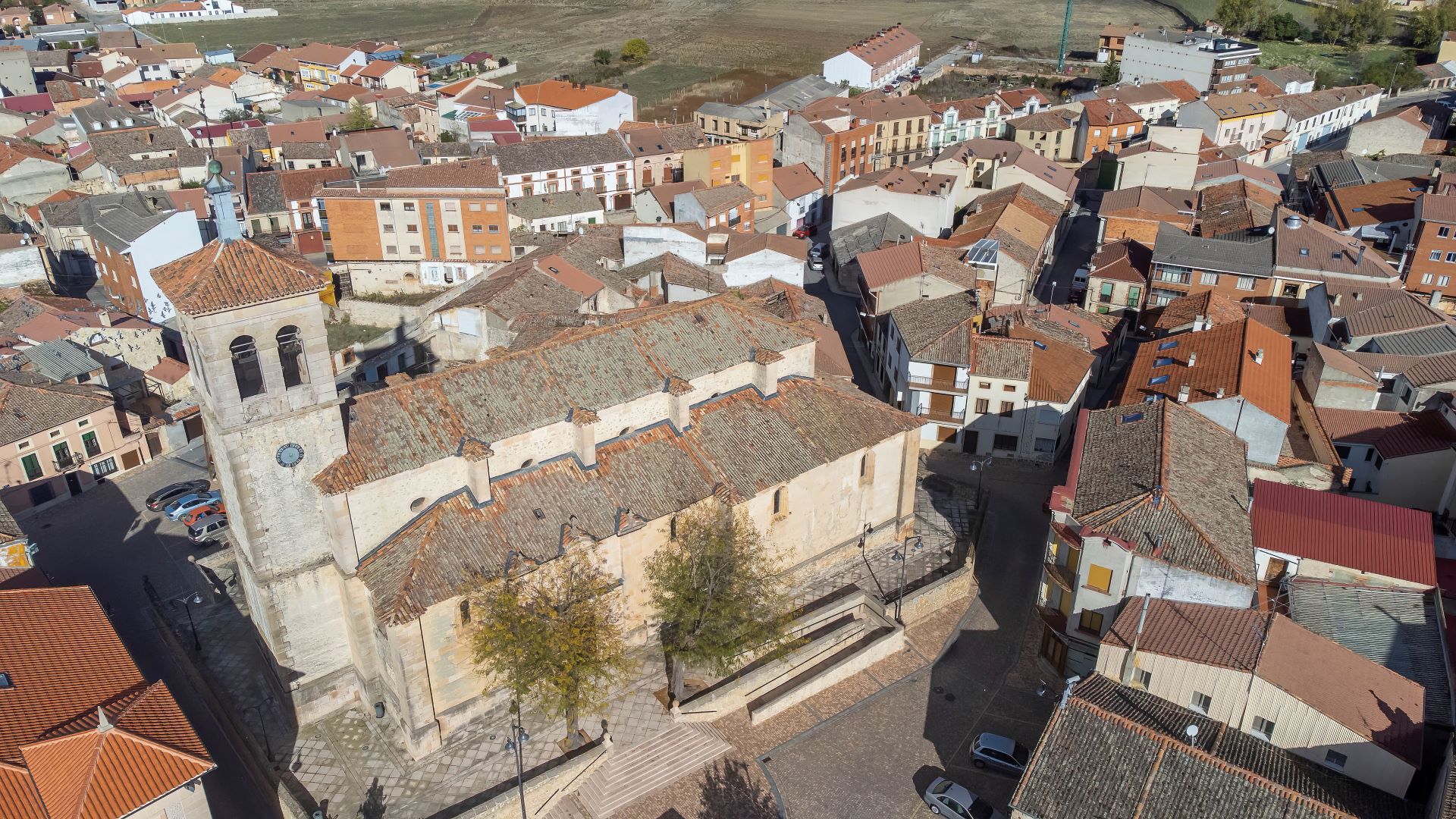 Vista aérea de la iglesia de San Andrés