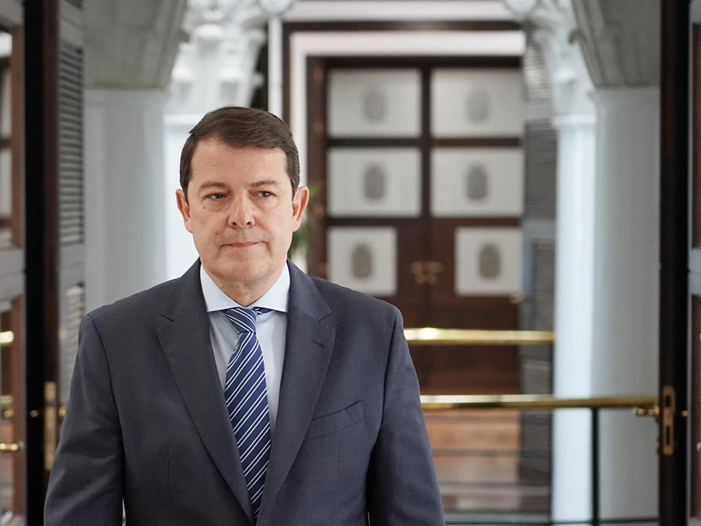 Rueda de prensa del presidente de la Junta, Alfonso Fernández Mañueco. / RUBÉN CACHO - ICAL