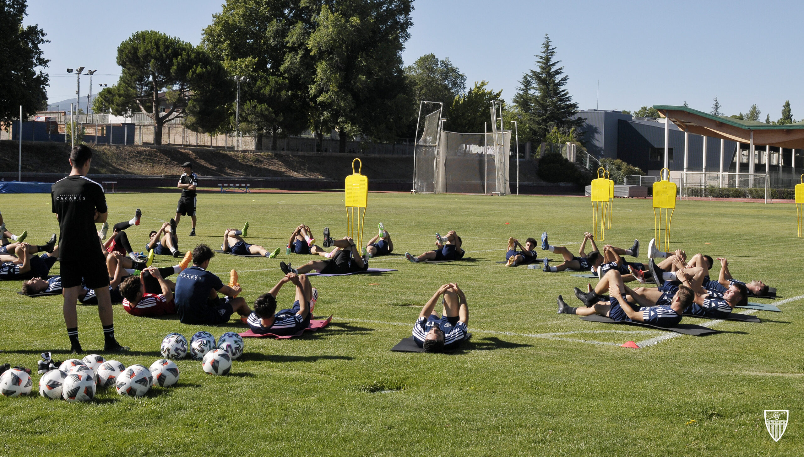 Entrenamiento de la Gimnástica Segoviana durante la pretemporada pasada./ JUAN MARTÍN-G. SEGOVIANA