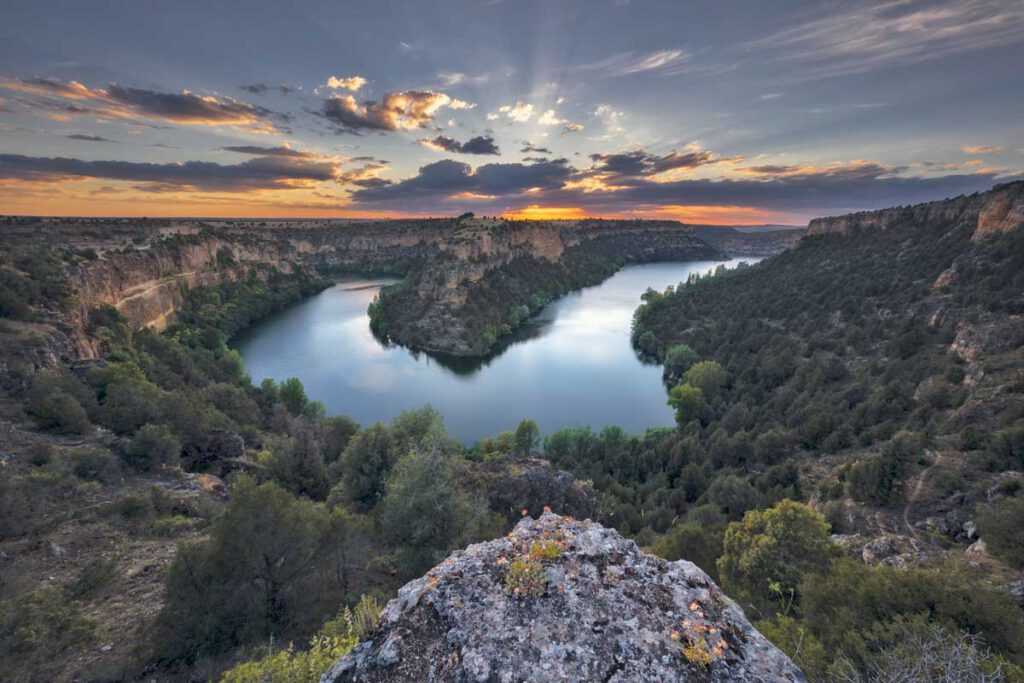 Vista del paraje de las Hoces del Río Duratón. Vista del paraje de las Hoces del Río Duratón.