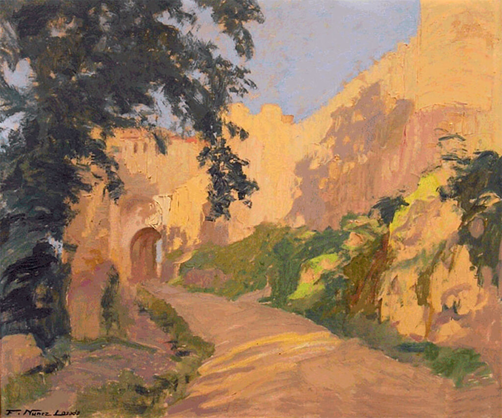14. Francisco Núñez Losada. Puerta de Santiago. Óleo. 1956. Museo Rodera Robles. 14. Francisco Núñez Losada. Puerta de Santiago. Óleo. 1956. Museo Rodera Robles.
