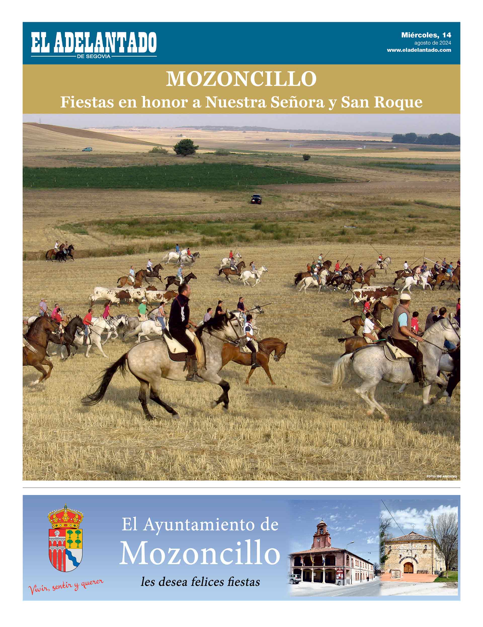 PORTADA SUPLEMENTO FIESTAS EN MOZONCILLO 2024