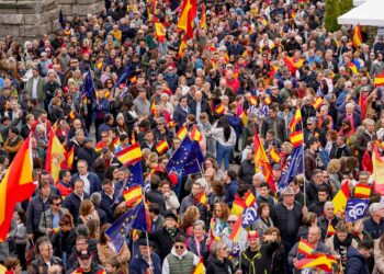 Concentración en Segovia en contra de la amnistía./ E.A.