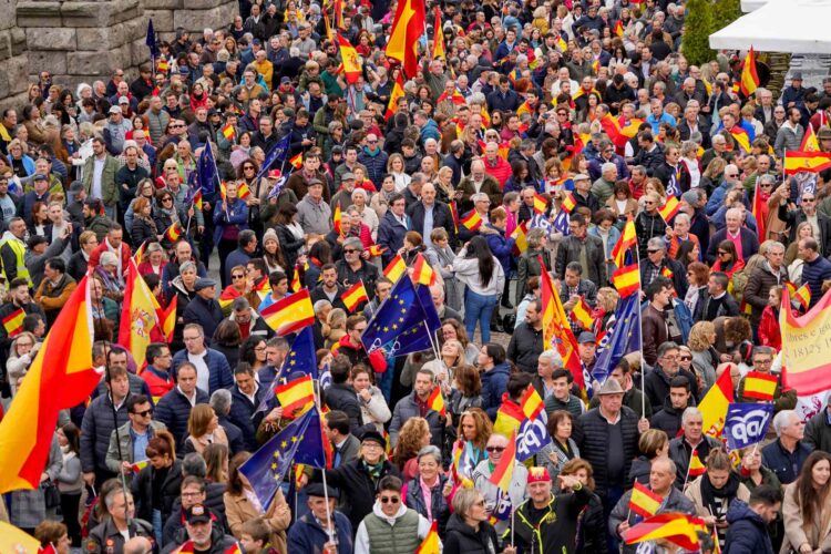 Segovia registró más de 600 manifestaciones en 2023 1 Concentración en Segovia en contra de la amnistía./ E.A.