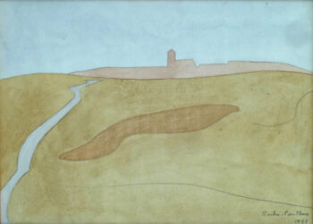 Camino de Zamarramala. Acuarela. Roche Ponthous, 1951.