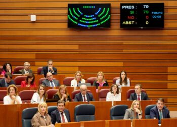 Bancada del Grupo Popular, con Alfonso Fernández Mañueco a la derecha./ ICAL