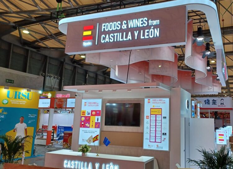 Stand de vino de Castilla y León en una feria internacional./ JCYL