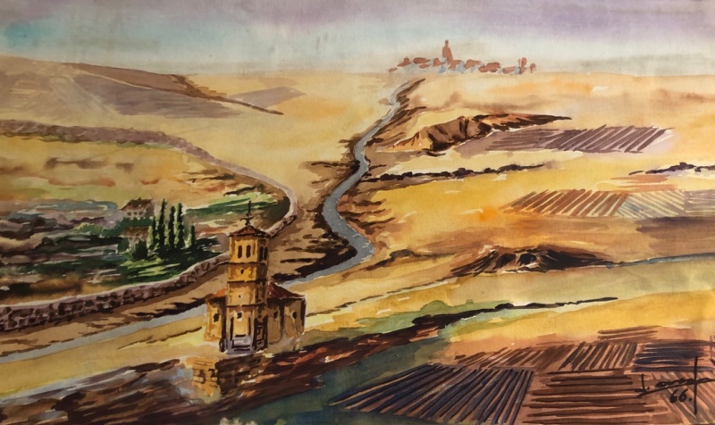 San Marcos, la Vera Cruz, Zamarramala... (y II) 3 Paisaje castellano. Óleo. Orcajo, ¿años 70?.