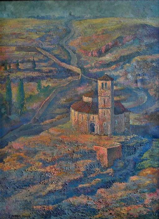 San Marcos, la Vera Cruz, Zamarramala... (y II) 4 La Vera Cruz y el camino de Zamarramala. Óleo. Ángel Cristóbal Higuera, 1975.