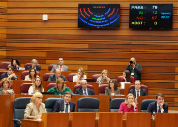 Votación de la Proposición de Ley de Concordia en el Pleno de las Cortes de CyL. / Miriam Chacón
