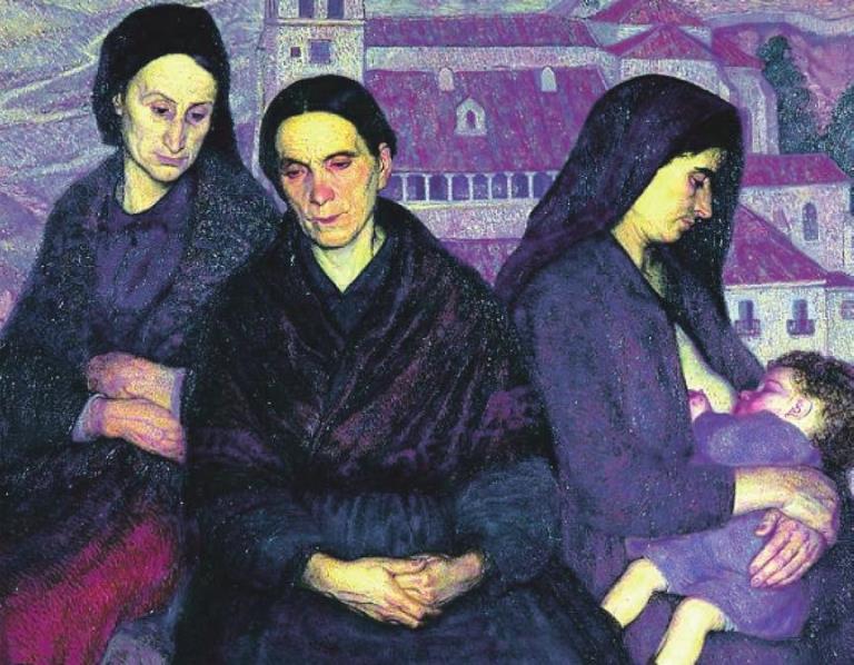 Mujeres de Segovia. Óleo. Francisco Vidal, ¿fecha?