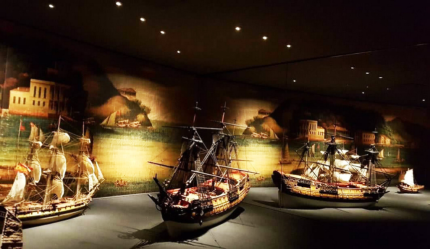 Recreación de naves empleadas en el Galeón.