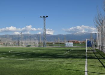 Imagen parcial del campo anexo de Fútbol 7 que recibirá la mayor inversión municipal para su reforma./ ROCÍO PARDOS