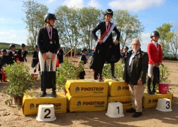 Podio de la categoría D2, con Aitana Muñoz en el centro./ FEDERACIÓN