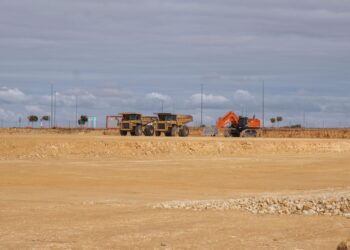 Obras en el Polígono de Los Hitales, en Bernuy de Borreros, que recibe una importante inversión por parte de la Junta de Castilla y León para el año 2025./ E.A.