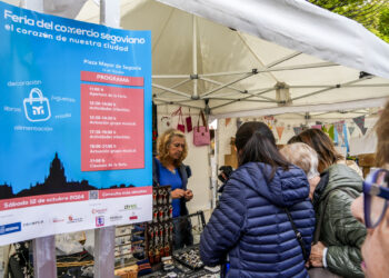 Uno de los stands de la Feria del Comercio Segoviano 2024.