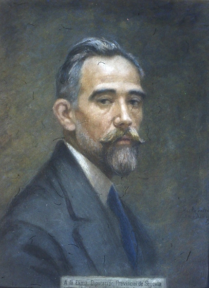 Aniceto Marinas, autorretrato. Pastel.