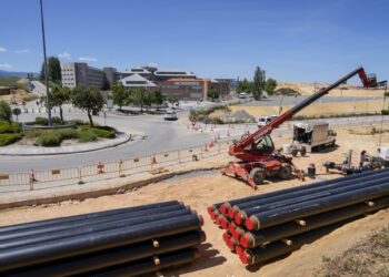 Obras de la ampliación del Hospital General.