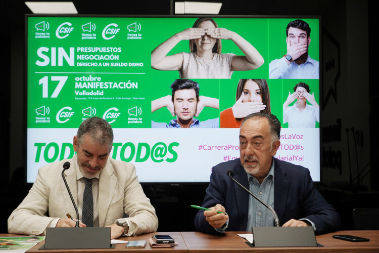 CSIF advierte del impacto que tendría en Sacyl atender a unos 36.000 asistidos por Muface 1 Benjamín Castro anunció una movilización en Valladolid para el 17 de octubre. / Rubén Cacho