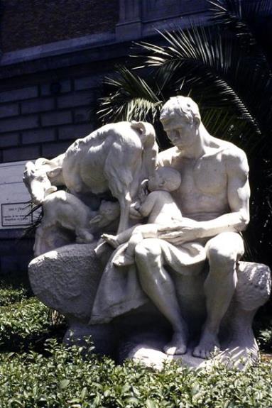 Hermanitos de leche. Mármol. Biblioteca Nacional.