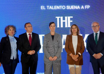 Rocío Lucas en la inauguración de los FP Talks de Empresa Famliar CyL. / Miriam Chacón