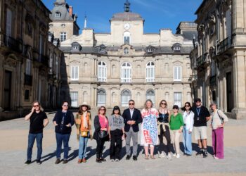 Los representantes de las productoras en La Granja.