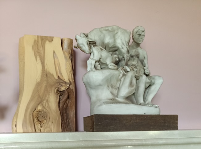 Hermanitos de leche. Biscuit. Copias efectuadas por Tito, ceramista.