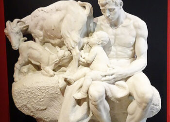 Hermanitos de leche. Mármol. Museo de Segovia.