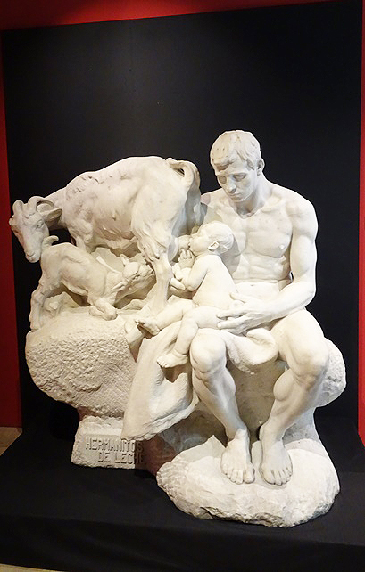 Hermanitos de leche. Mármol. Museo de Segovia.