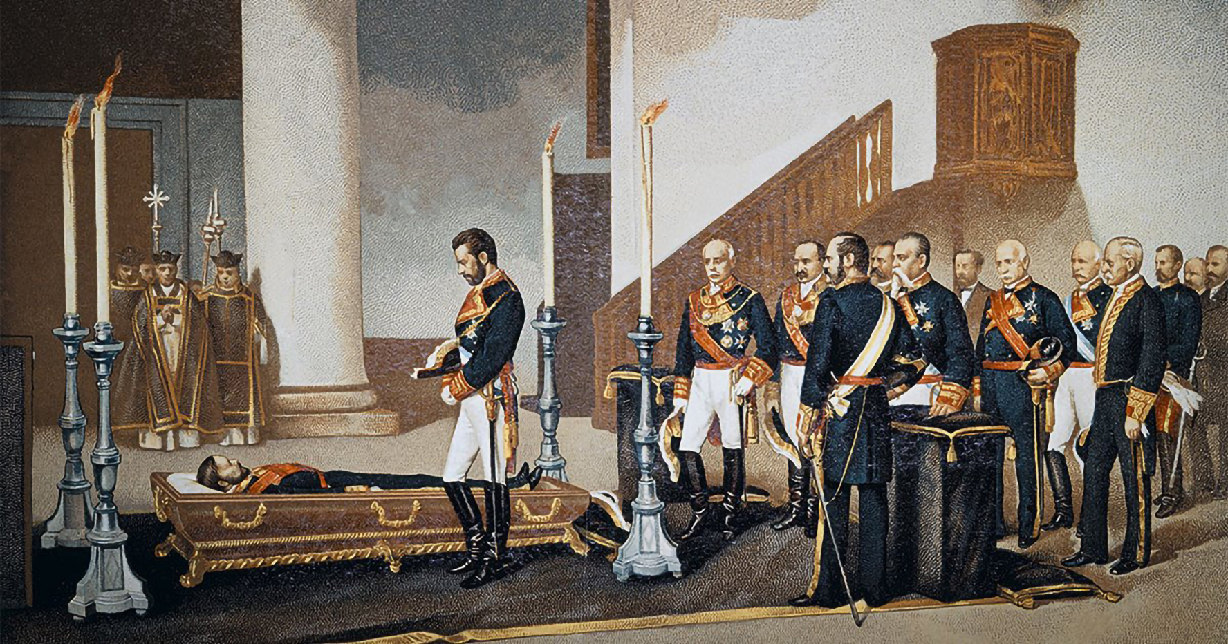 El entierro del General Prim, pintura de Antonio Gisbert.