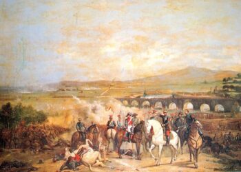 La batalla del puente de Alcolea (Córdoba), en 1868, que enfrentó a los militares sublevados contra Isabel II y las tropas realistas mandadas por el general Pavía.