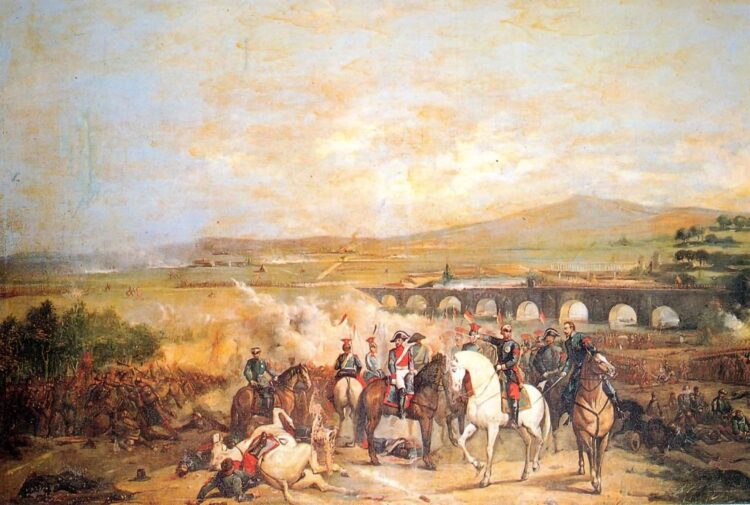 La batalla del puente de Alcolea (Córdoba), en 1868, que enfrentó a los militares sublevados contra Isabel II y las tropas realistas mandadas por el general Pavía.