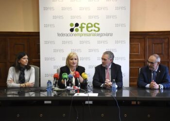 Momento de la intervención de Leticia García, consejera de Industria, Comercio y Empleo ante los medios de comunicación / Nacho Valverde - ICAL