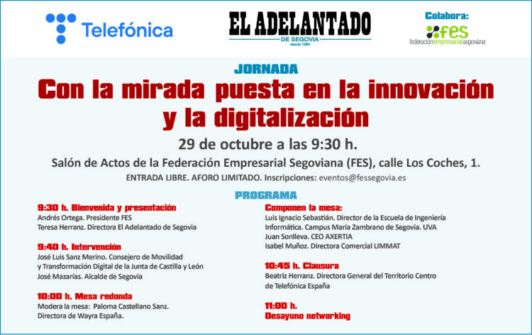 Telefónica y El Adelantado organizan una jornada sobre Innovación y Digitalización 1 XMEDIA PAGINA 5X5 JORNADA INOVACION