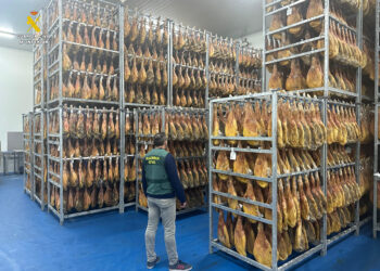 La Guardia Civil de Segovia detiene a dos personas por un presunto delito de robo en una industria de jamones de Cantimpalos / GUARDIA CIVIL