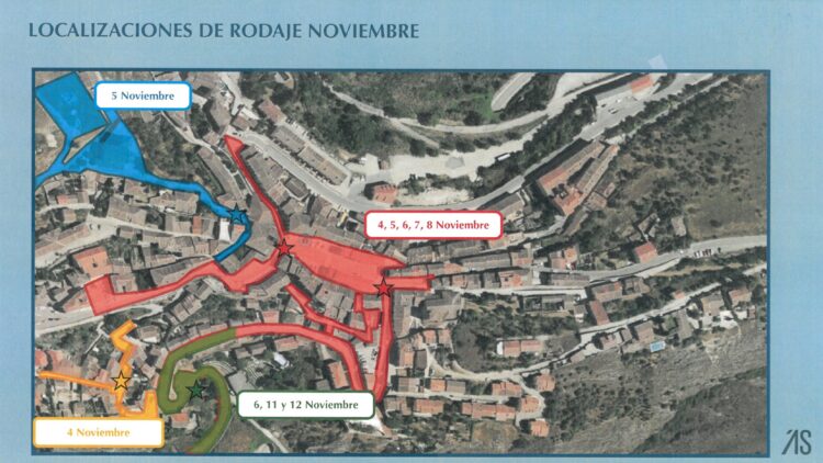 ‘The walking dead’ obliga a varios cortes de tráfico en Sepúlveda 1 Plano de los cortes que se llevarán a cabo.