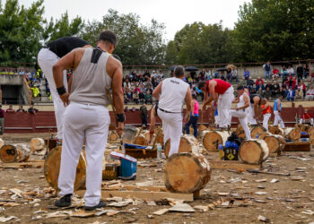 Concurso de corta de troncos en Valsaín en anteriores ediciones / E.A.