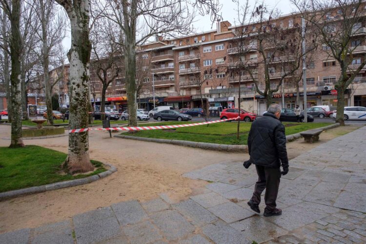 Los parques de Segovia cerraron por el viento.