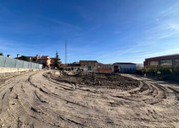 Obras de demolición del antiguo matadero de Cuéllar.