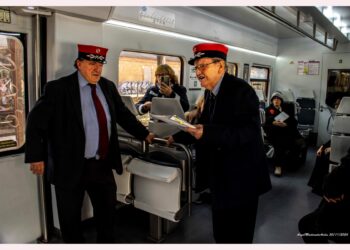 El trayecto entre Segovia y el Espinar se vivió como uno más de los antiguos viajes ferroviarios (FOTO: ÁNGEL MADERUELO AVILÉS)