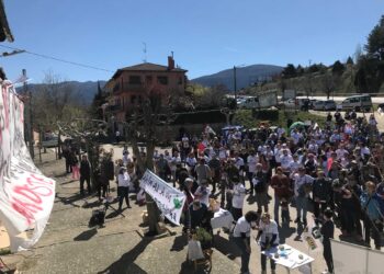 Concentración en contra de la mina a cielo abierto. / ICAL