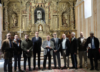 El Consejero de Cultura durante la presentación de la restauración del templo. / JL Leal