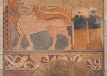 Fresco procedente del Monasterio de San Pedro de Arlanza, Burgos, que actualmente se encuentra en el "MET" de Nueva York.