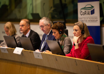 Isabel Blanco interviene en la reunión del Intergrupo automovilístico del Comité Europeo de las Regiones. / JCYL