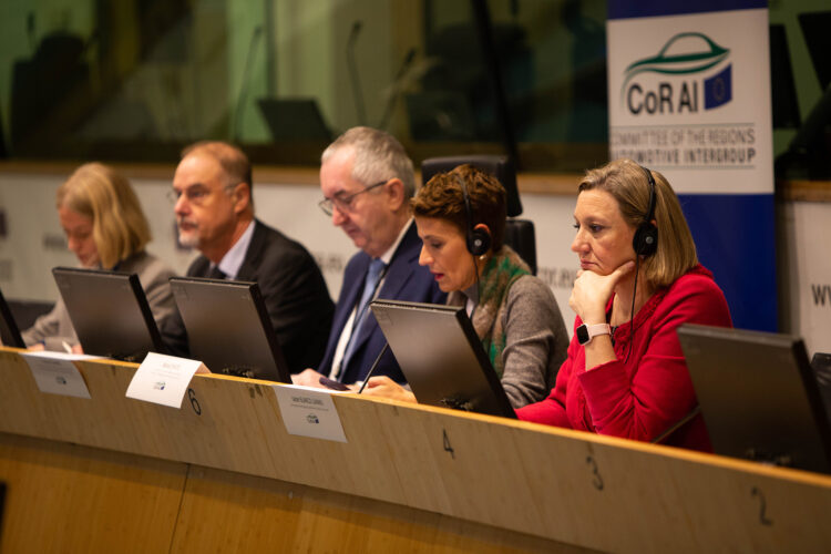 Isabel Blanco interviene en la reunión del Intergrupo automovilístico del Comité Europeo de las Regiones. / JCYL
