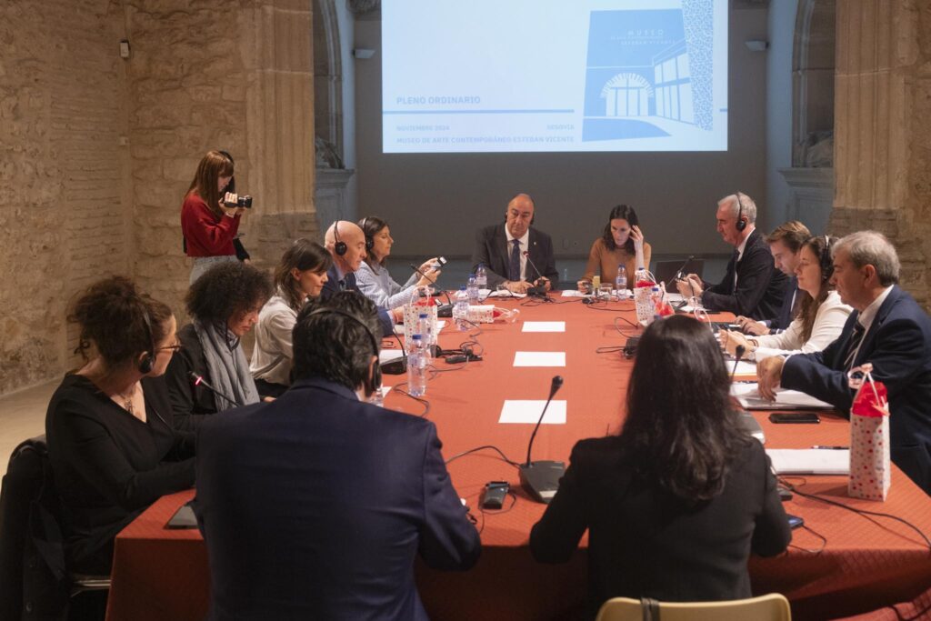 El Museo Esteban Vicente de Segovia recibirá 350.000 de Diputación 2 Un momento de la sesión de Pleno del Consorcio. / Diputación