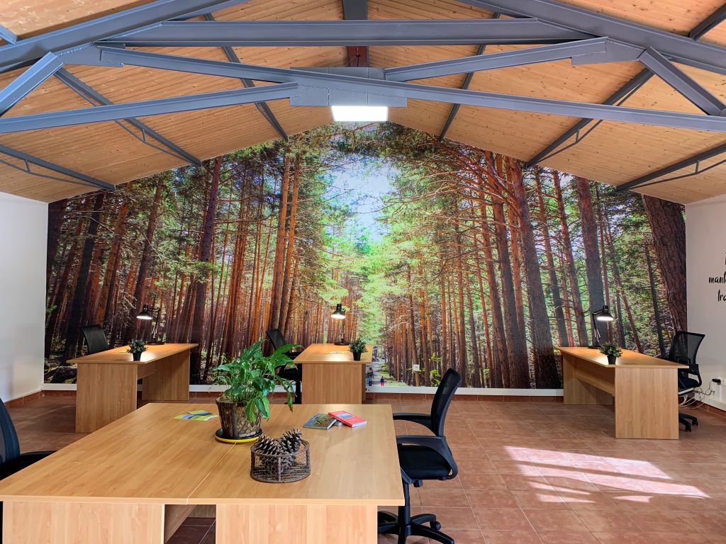 Último coworking inaugurado, el pasado mes, en la localidad de Navafría. 